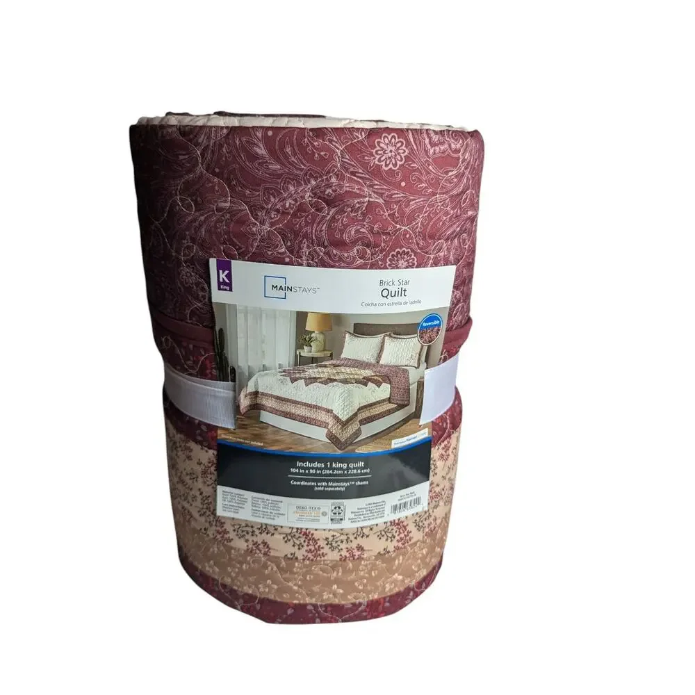 Mainstays Brick Star King Size Quilt (104